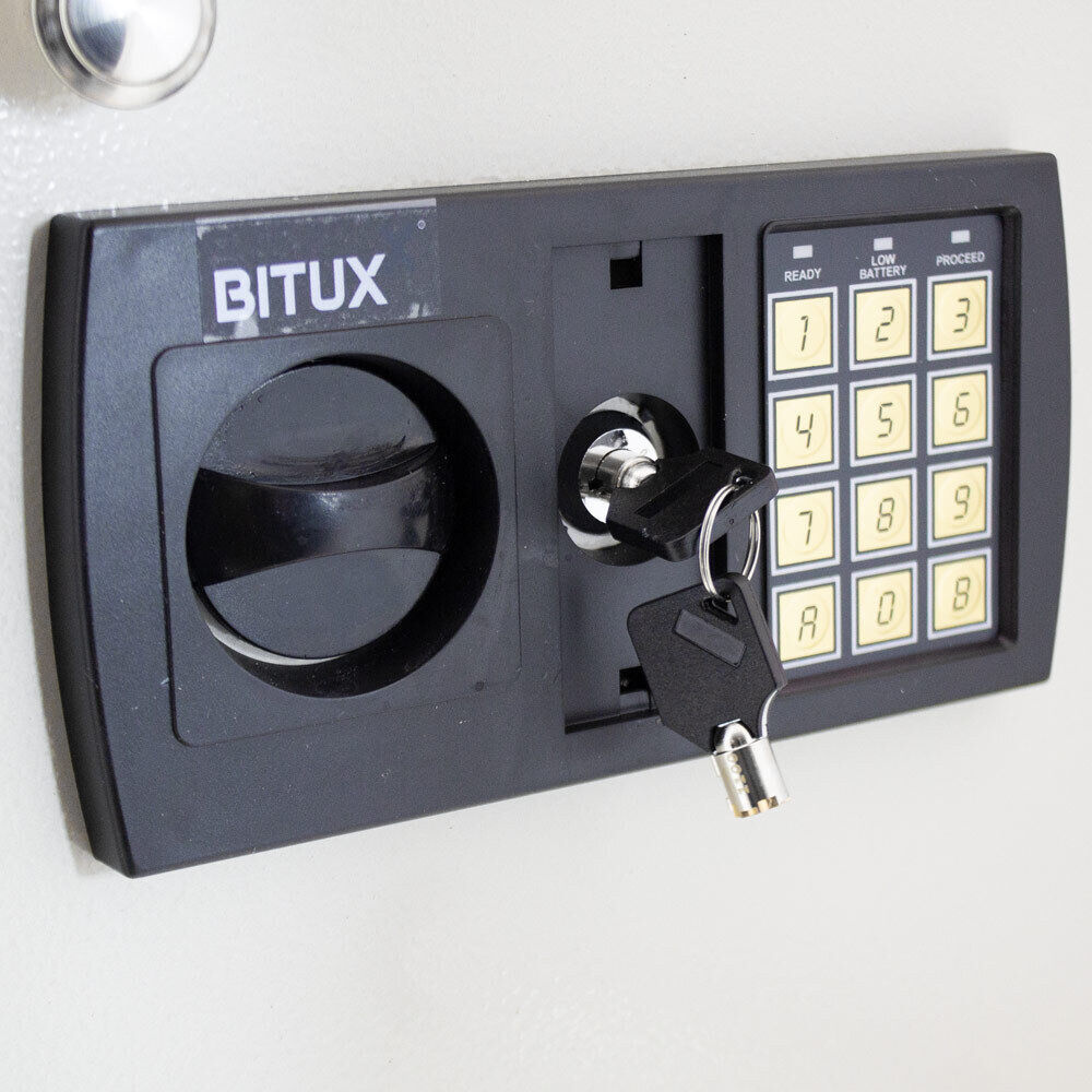 Trezor s elektronickým zámkem pro firmy na klíče 48 háčků BITUXX bílý M18919